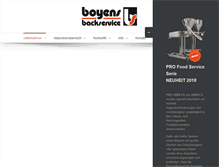 Tablet Screenshot of boyensbackservice.de